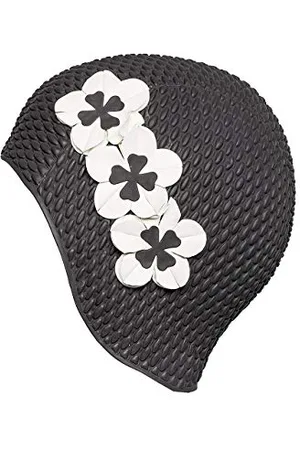 Fashy Bonnet de Bain en Caoutchouc pour Femme Noir Noir