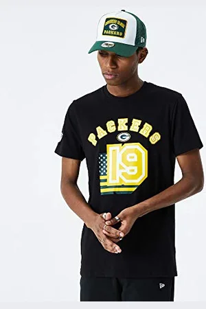 New Era NFL Green Bay Packers Flag Number Tee T-Shirt, Größe:M