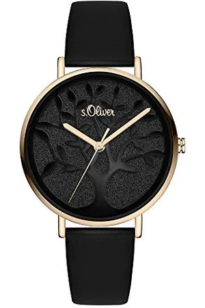 QS by s.Oliver Femme Quartz Montre avec Bracelet en Cuir SO-3871-LQ