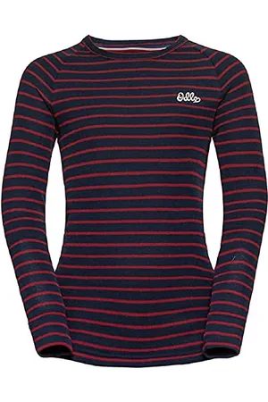 Odlo Enfant T-shirt fonctionnel à manches longues avec imprimé à rayures ACTIVE WARM ORIGINALS ECO