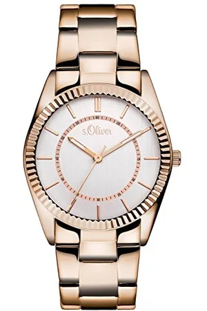 QS by s.Oliver S. Oliver – Montre Bracelet à Quartz analogique en Acier Inoxydable So