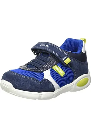 Geox Bébé Garçon B Pillow Boy A Premiers Pas, Navy/Lime, 19 EU