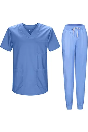 MISEMIYA Ensemble Uniformes Unisexe Blouse - Uniforme Médical avec Haut et Pantalon 817-8316 - Large