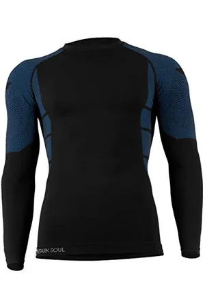 STARK SOUL Sous-vêtements Techniques Microfibre pour Homme - Pantalon ou T-Shirt Manches Longues,S-M