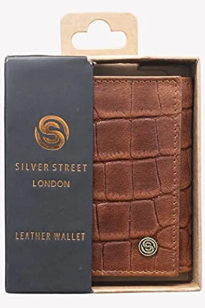 Silver Street Mantua Portefeuille 3 Plis pour Homme Marron Clair Taille L