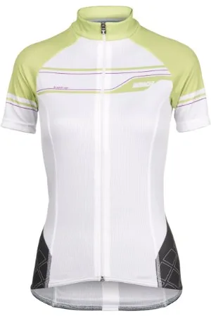 Bioracer Curl Maillot à Manches Courtes en Jersey pour Femme Blanc Blanc/Vert XS