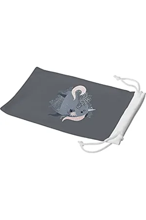 Bonamaison Imprimé Numériquement Lunettes Étui avec Cordon ​de Serrage, 100% Coton, Sac Lunettes, Pochette à Lunettes, 1 Pièce, Taille: 11x19 Cm