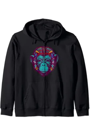 Bonobo T-shirt psychédélique – T-shirt original Shaman Rave Vibe Sweat à Capuche