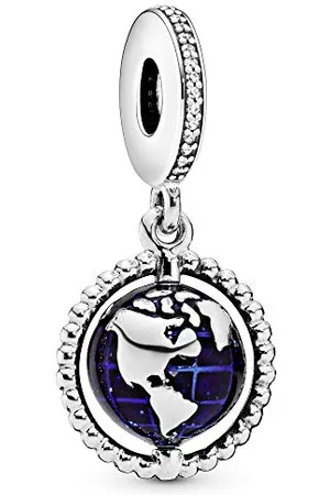 PANDORA Charm 798021CZ Globe terrestre rotatif