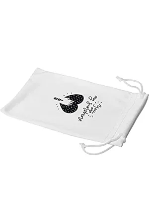 Bonamaison Imprimé Numériquement Lunettes Étui avec Cordon ​de Serrage, 100% Coton, Sac Lunettes, Pochette à Lunettes, 1 Pièce, Taille: 11x19 Cm