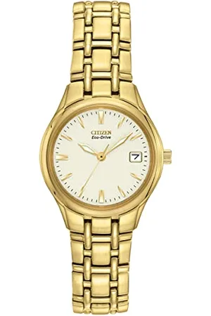 Citizen EW1262-55P - Montre Femme - Quartz - Analogique - Solaire - Bracelet Acier Inoxydable doré