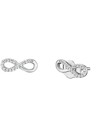 Engelsrufer Infinity argenter pour femmes argent 925 parsemé de 34 Zirconia blanc taille 12 mm