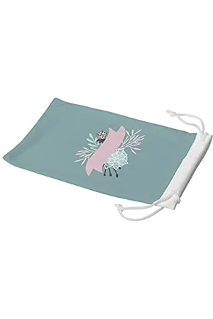 Bonamaison Imprimé Numériquement Lunettes Étui avec Cordon ​de Serrage, 100% Coton, Sac Lunettes, Pochette à Lunettes, 1 Pièce, Taille: 11x19 Cm
