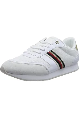Tommy Hilfiger Baskets De Running Femme Essential Runner Chaussures De Sport, (White), 36 EU
