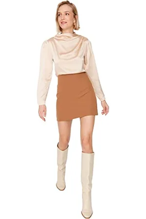 Trendyol Mini Jupe trapèze Droite tissée pour Femme, , 66