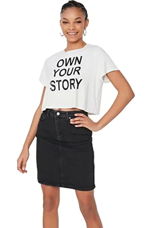 Trendyol Black Basic Mini Jupe en Denim, , 42 Femme