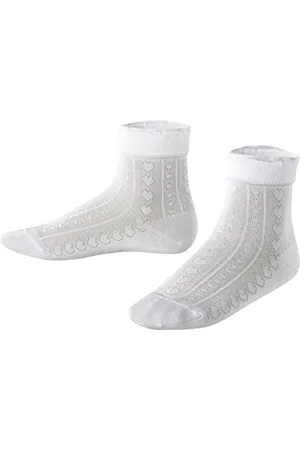 Falke Romantic Net K So coton unies 1 paire, Chaussettes Mixte enfant, , 31-34