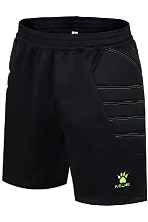 kelme Short de Gardien de But pour Adulte Homme, Noir/Vert Fluo, XXL