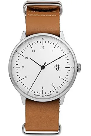 Chpo Mixte Adulte Analogique Quartz Montre avec Bracelet en Cuir 14224DD