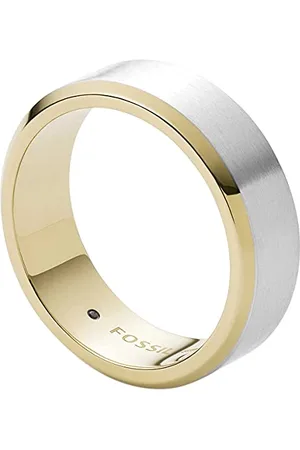 Fossil Bague Pour Homme Habillé, Largeur : 7.3mm Bague En Acier Inoxydable Argenté, JF03726998