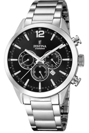 Festina Hommes Analogique-Numérique Quartz Montre avec Bracelet en Acier Inoxydable