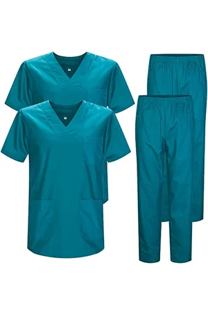 MISEMIYA Pack * 2 Pcs - Ensemble Uniformes Unisexe Blouse - Uniforme Médical avec Haut et Pantalon - Ref.2-8178 - Large