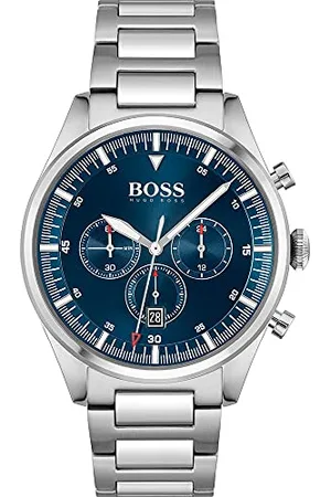 HUGO BOSS Montre Chronographe à Quartz pour Homme Collection Pioneer avec Bracelet en Acier Inoxydable Argenté - 1513867