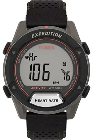 Timex Expedition Rugged Digitale Homme 43mm Bracelet Cuir Montre TW4B27100