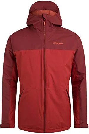 Berghaus Deluge Pro 2.0 Insulated Veste Shell, à l’épreuve de l’Eau Homme, Ocre Rouge/Marron Rouge, XS