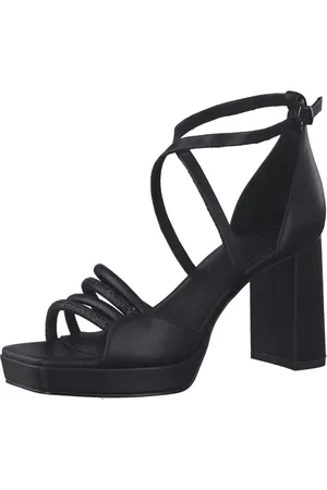 Marco Tozzi Femme Damen 2-2-28356-30 Sandale à Talon, Noir (Black Comb), 41 EU