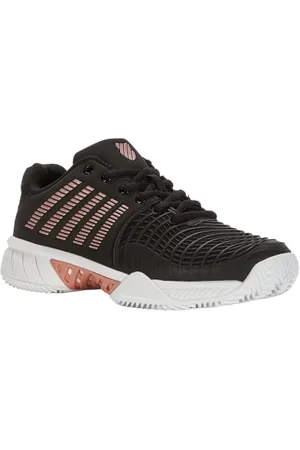 K-Swiss Femme Express Light 3 HB Chaussures de Tennis, Noir, Acier, Gris, Or Rose, 37 EU