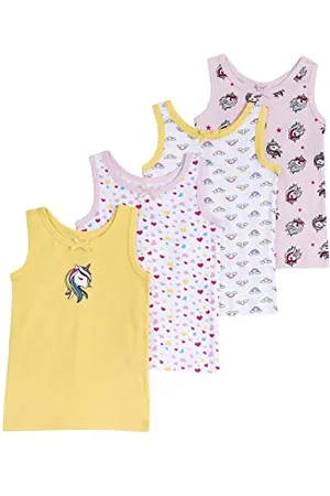 chicco Ensemble débardeur en coton, Sous-Vêtements Fille, , 4 ans (pack of 4)