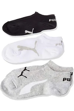 PUMA Sneaker Chaussettes, Blanc/Gris/Noir, 35/38 (Lot de 3) Enfant Unisexe