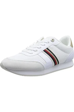 Tommy Hilfiger Baskets De Running Femme Essential Runner Chaussures De Sport, Blanc (White), 41 EU