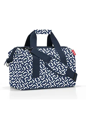 Reisenthel Allrounder M - Un Sac Type Sacoche Docteur avec Grande Ouverture à arceaux, Ouverture avec Fermeture zippée, 6 Compartiments intérieurs, 2 poignées, en Signature Navy
