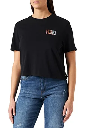 Hurley W State of Mind Cropped Crew Tee, Femme, , M