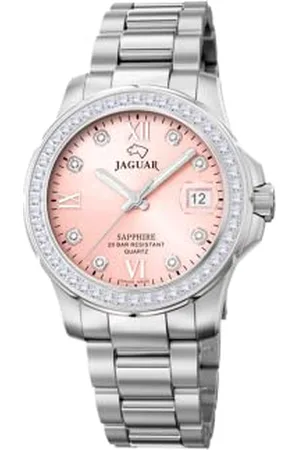 Jaguar J892/2 Montre de la Collection Woman, boîtier de 34,5 mm Rose avec Bracelet en Acier pour Femme