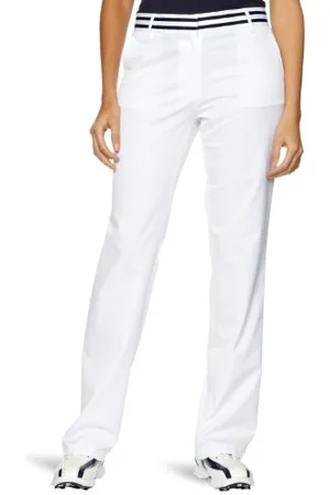 Tommy Hilfiger Arielle Pantalon pour Femme Uni Blanc Blanc Taille 40