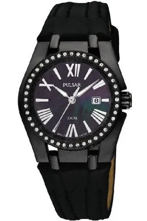 Pulsar PXT689X1 - Montre Femme - Quartz - Analogique - Bracelet Cuir Noir