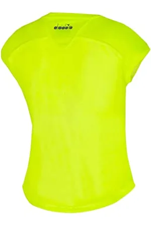 Diadora Team T-Shirt Mädchen-Gelb, Schwarz, S Type de Haut Garçon, , s