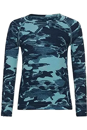 Odlo Enfant Chemise à manches longues fonctionnelle tendance avec imprimé ACTIVE WARM ECO