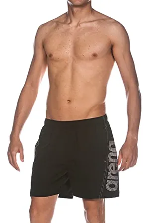 Arena Short de Bain Fundamentals Logo Homme, Maillot de Bain Plage en Tissu Doux à Séchage Rapide, avec Slip Intégré en Maille Filet
