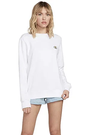 Volcom One of Each Fleece Sweat-Shirt Femme, Blanc, XL