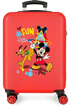 Disney Mickey ici valise cabine Rouge 38x55x20 cms Rigide ABS Serrure latérale à combinaison 35L 2 kgs 4 roues doubles bagage à main