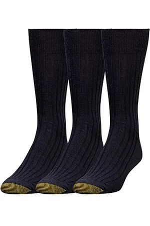 Gold Toe Chaussettes en laine Windsor pour homme (Lot de 3) Taille unique Noir