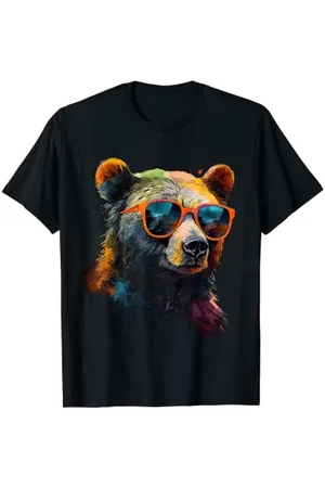 @n!mal Lunettes de soleil ours coloré art animal ours T-Shirt