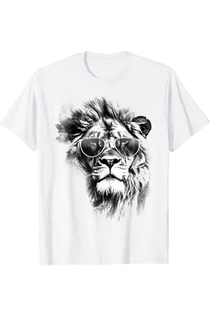 @n!mal Lunettes de soleil Lion - Art Animal Dessin Lion T-Shirt