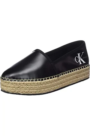 Calvin Klein Jeans Femme Espadrilles Chaussures en Toile, Noir (Black), 40 EU
