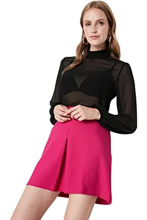 Trendyol Mini Jupe trapèze en Tissu tissé pour Femme, , 70 FR