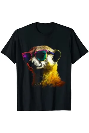 @n!mal Suricate Artwork Lunettes de soleil Motif suricate T-Shirt